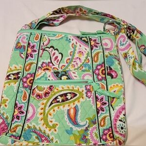Vera‎ Bradley mint paisley crossbody bag